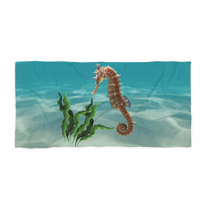 Seahorse Beach Towel, Summer Pool Accessory, Vacation Essentials, Fun Beach Design