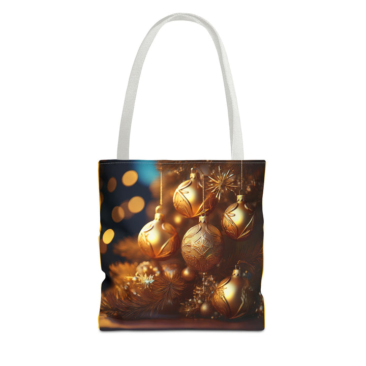 Holiday Gold Decorations Shopping Tote Bag, 3 sizes