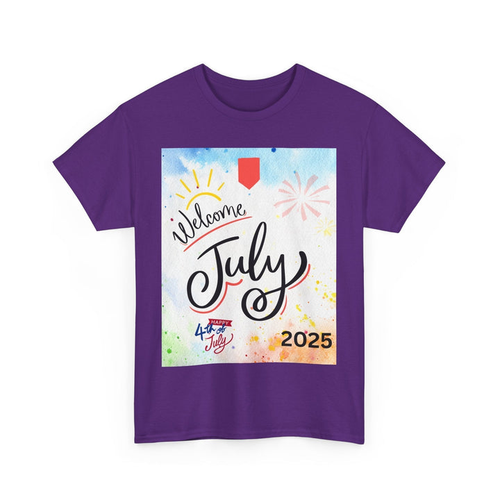 Hello Month of July 2025 T-shirt Spring Colorful