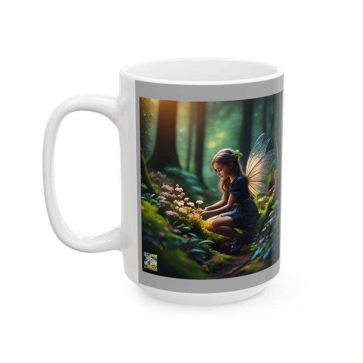 Fairy Gardener 11oz, 15oz Customized Ceramic Mug, Unique Design, great Gift Idea, create Home Brew Joy, Customized