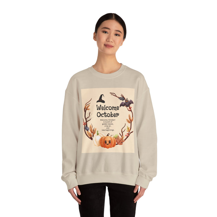 October Sweatshirt, Crewneck, unique, heavy weight, available in 4 colors and 6 sizes