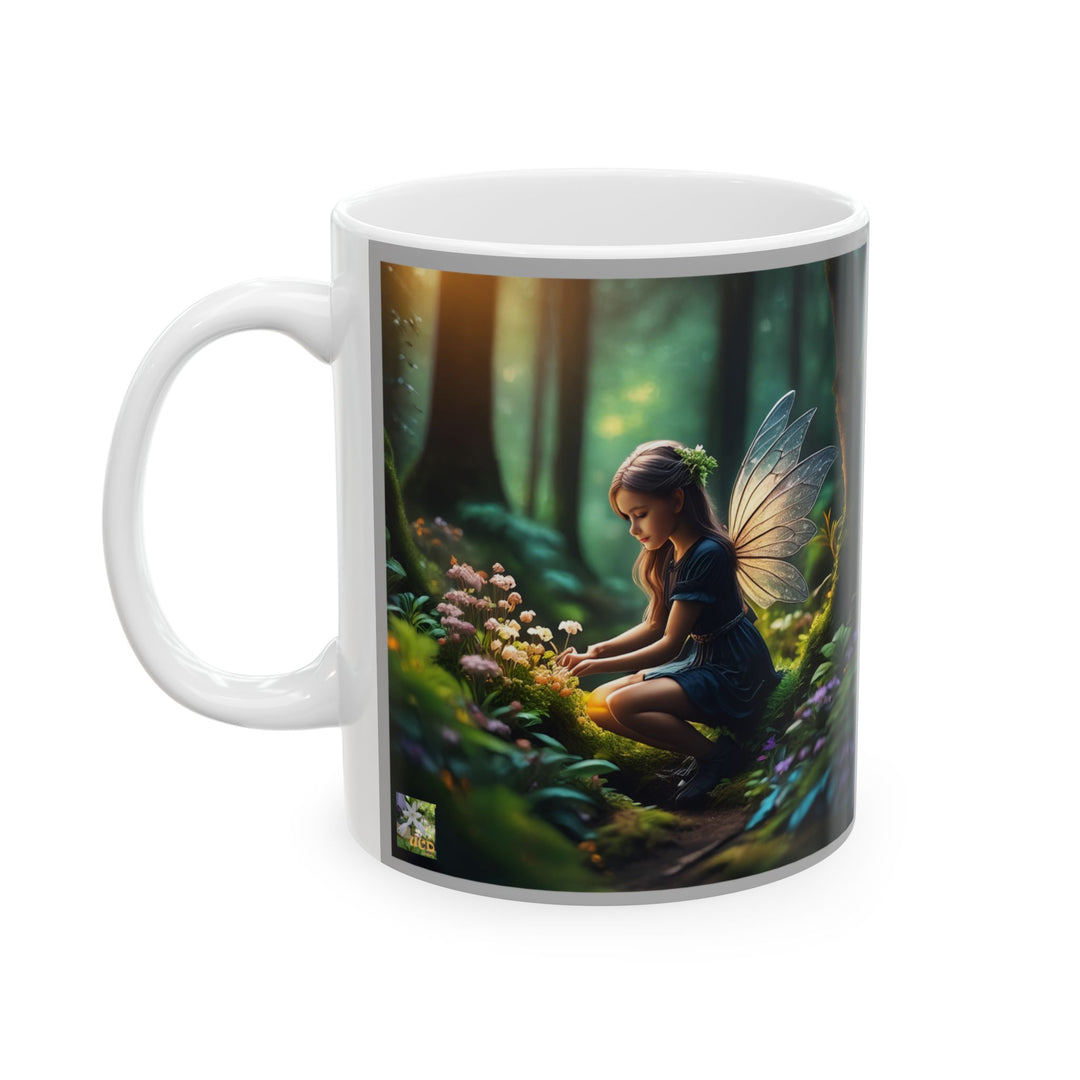 Fairy Gardener 11oz, 15oz Customized Ceramic Mug, Unique Design, great Gift Idea, create Home Brew Joy, Customized