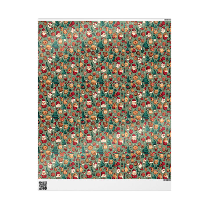 Christmas Santa Wrapping Paper, Mate or Glossy