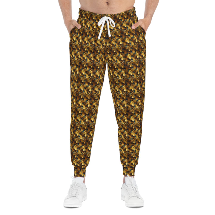 Gold Camo Unisex Athletic Joggers. 1 color, 6 sizes