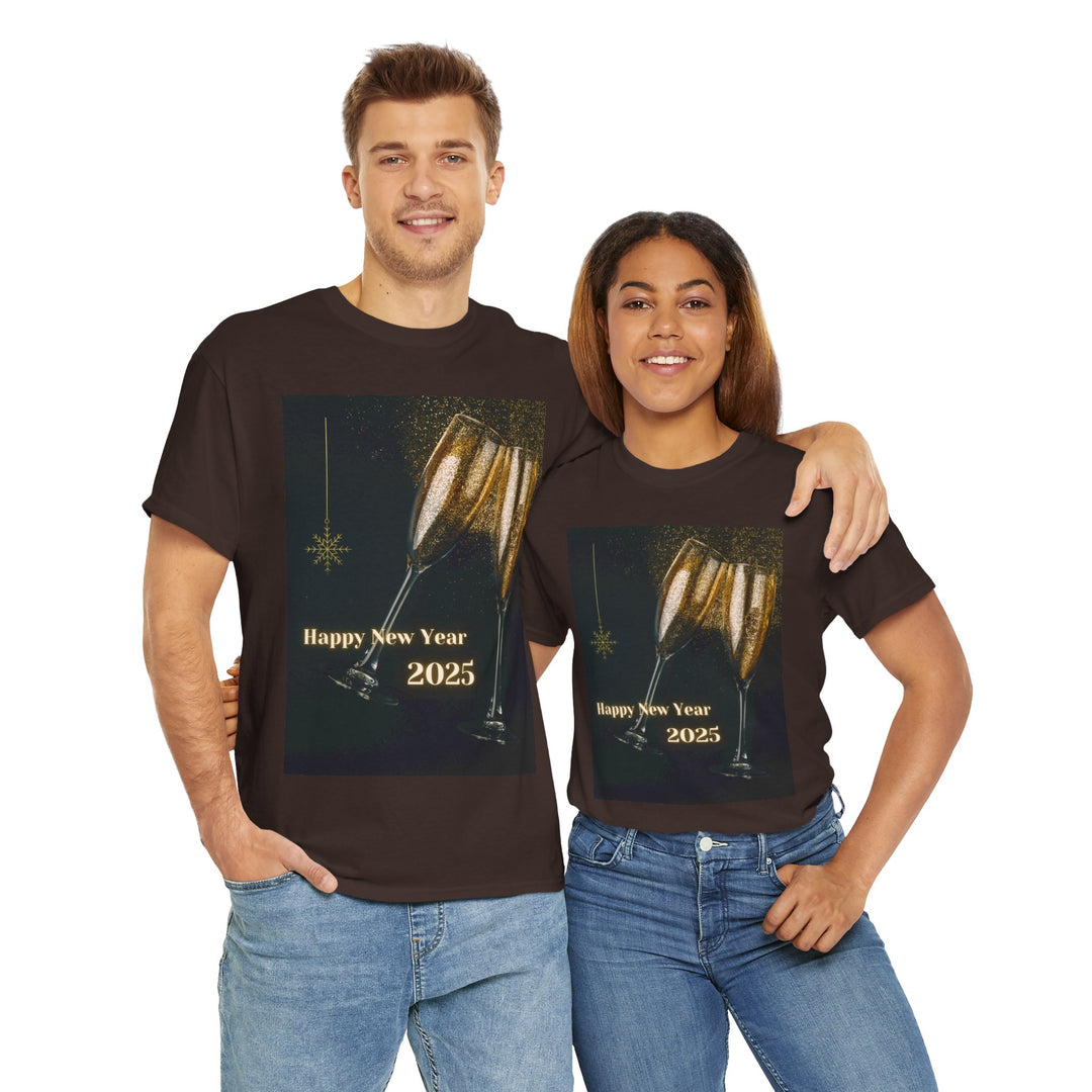 Happy New Year 2025 T-shirt, Unisex, Christmas, 8 colors, 8 sizes