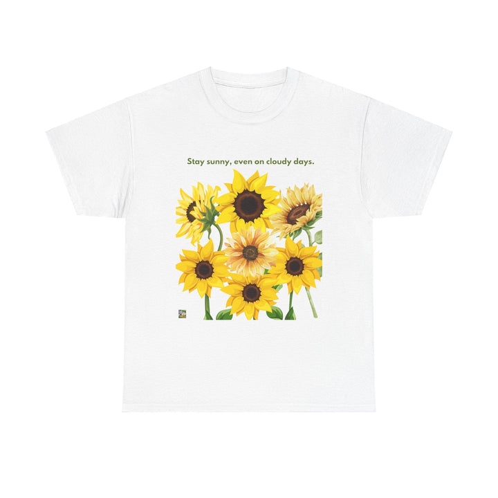 Sunflower Days Heavy T-shirt Cheerful Bright up-lifting unisex
