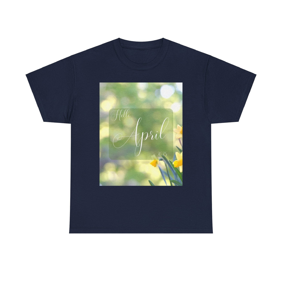 Hello Month of April 2025 T-shirt Spring Colorful