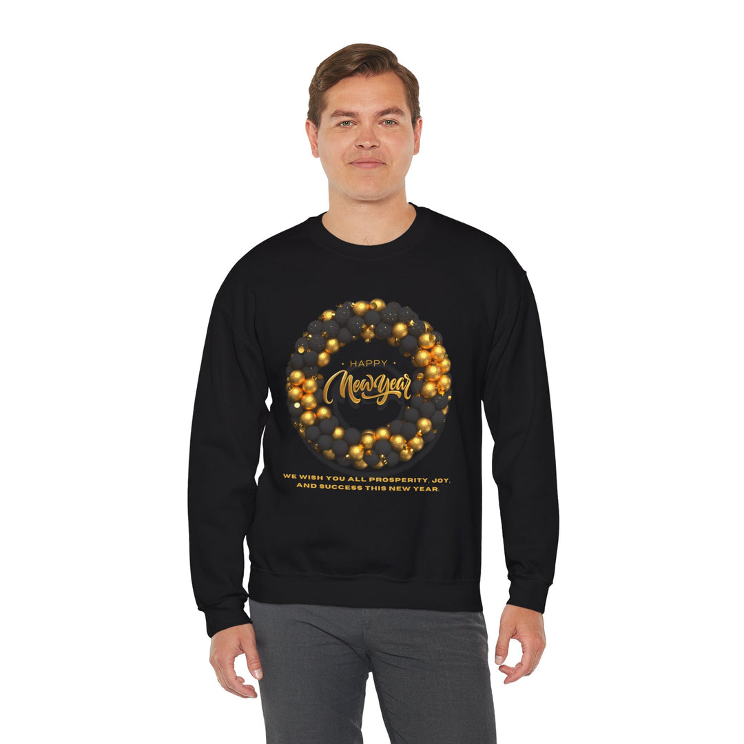 Black & Gold Wreath Sweatshirt, Crewneck, unique