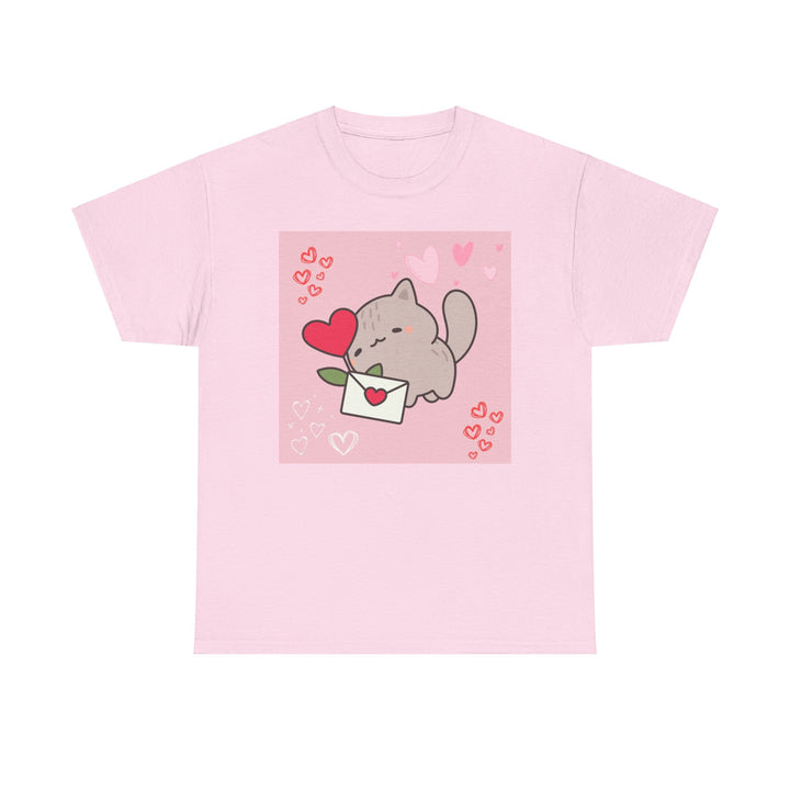 Valentine kitten T-shirt, Unisex, 5 colors, 8 sizes