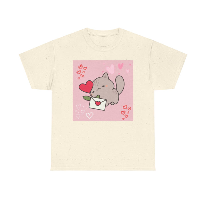 Valentine kitten T-shirt, Unisex, 5 colors, 8 sizes