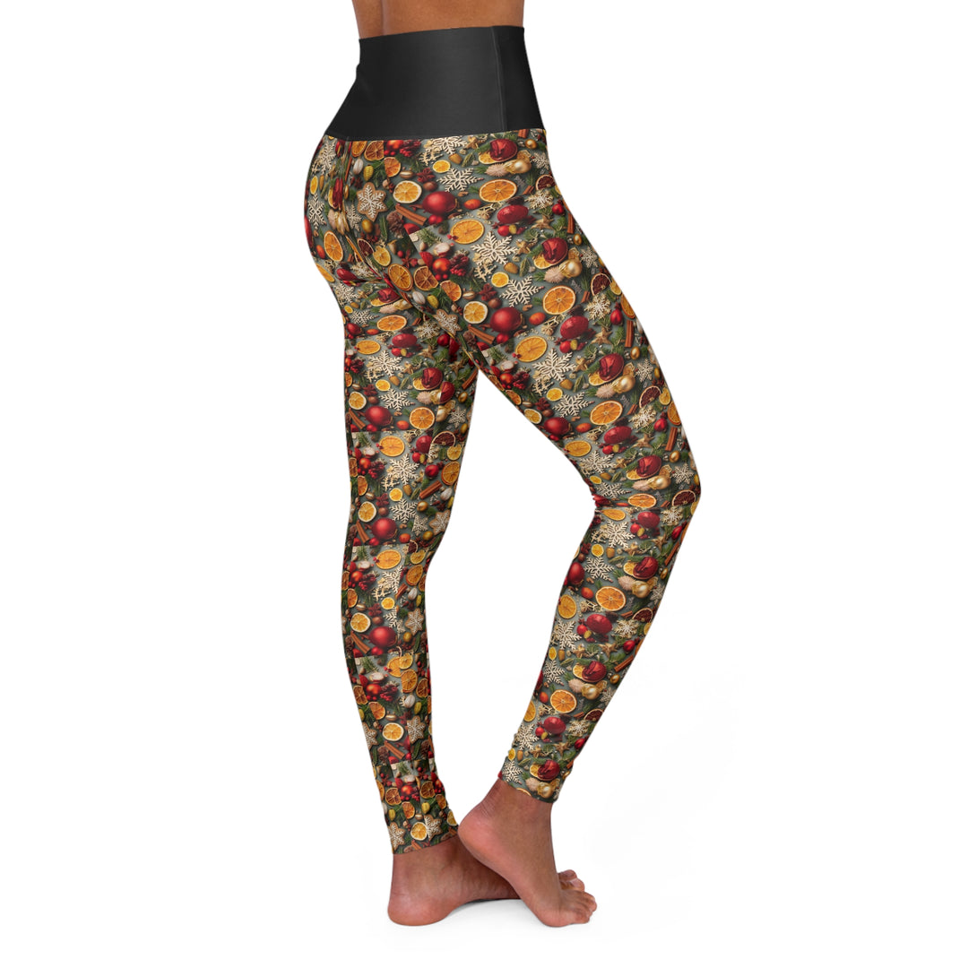 Womans's Christmas Spice High Waisted Yoga Leggings