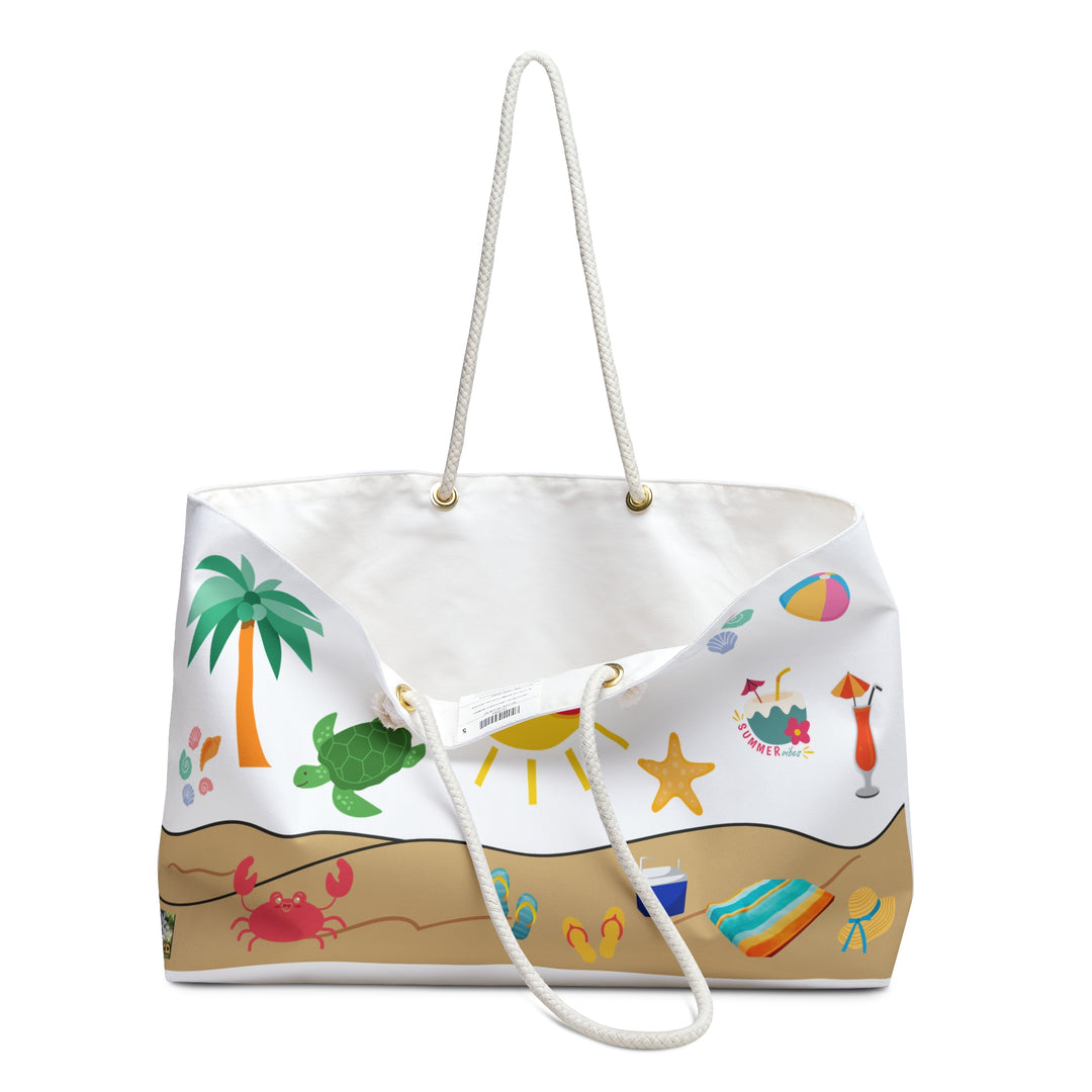 Summer Vibes Beach Bag - "Capture the Magic of Summer: a Beach Bag That Bring Back Childhood Memories of Fun in the Sun"