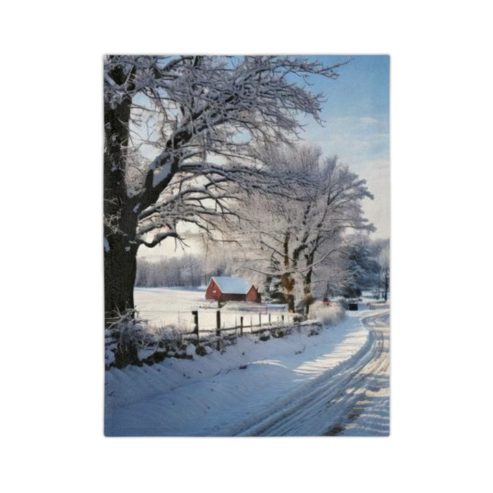Snowy Country Walk Velveteen Microfiber Blanket, 3 sizes, TikTok ready