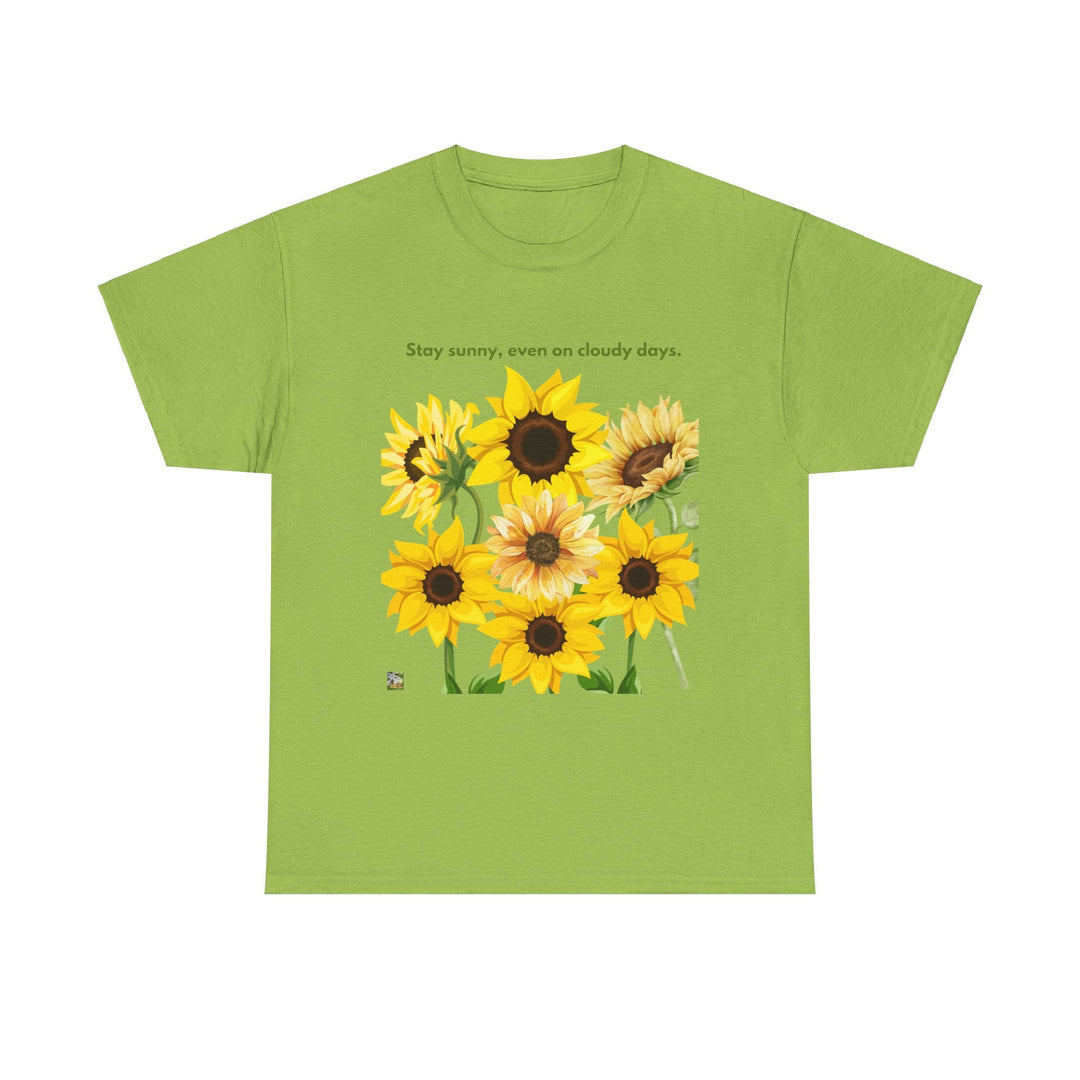 Sunflower Days Heavy T-shirt Cheerful Bright up-lifting unisex