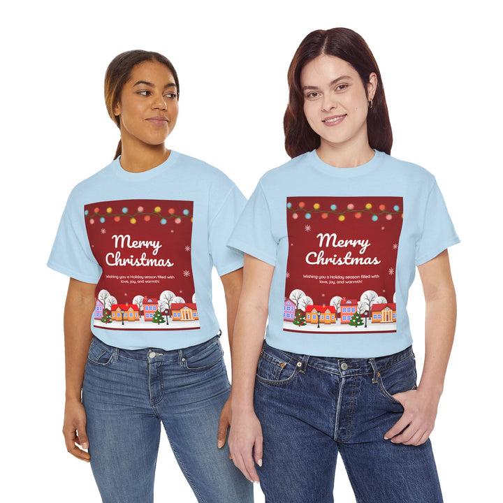 Merry Christmas Village T-shirt, Unisex, Christmas, 6 colors, 8 sizes