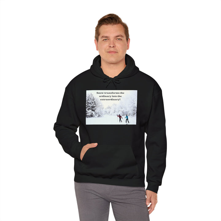 Winter Ski Adventure Hooded Sweatshirt, 6 colors, 6 sizes, Unisex
