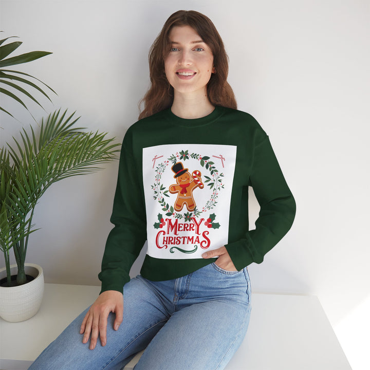 Gingerbread Man Sweatshirt, Crewneck, unique, heavy weight, available in 6 colors and 6 sizes