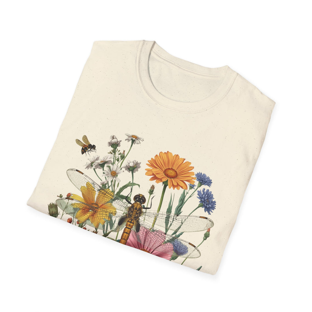 Dragonfly & Wildflower Tee, 6 colors, 5 sizes