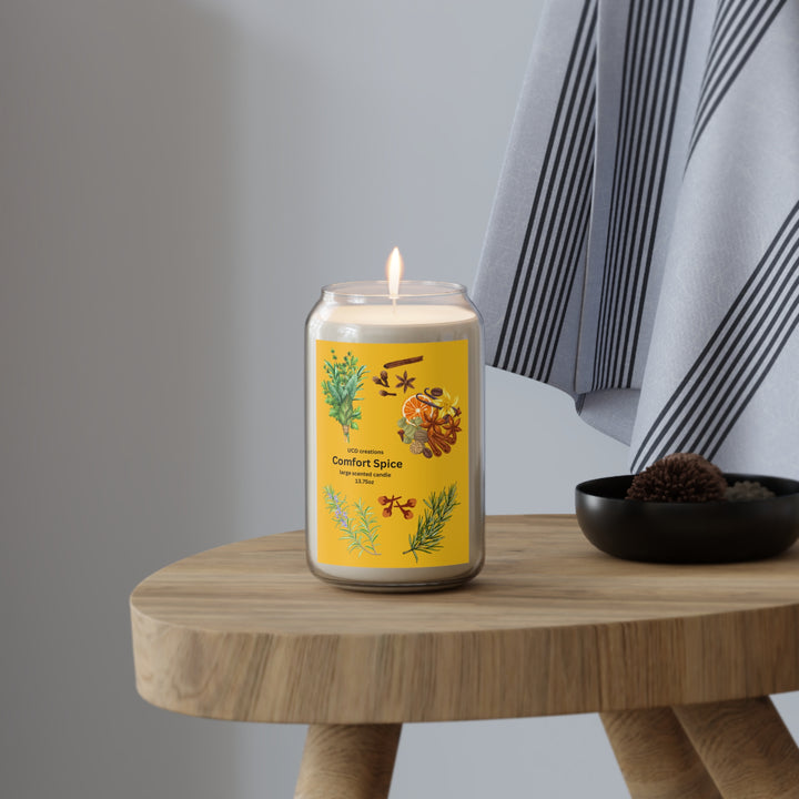 UCD creations Comfort Spice Scented Candle, 13.75oz, natural soy wax. cotton wick
