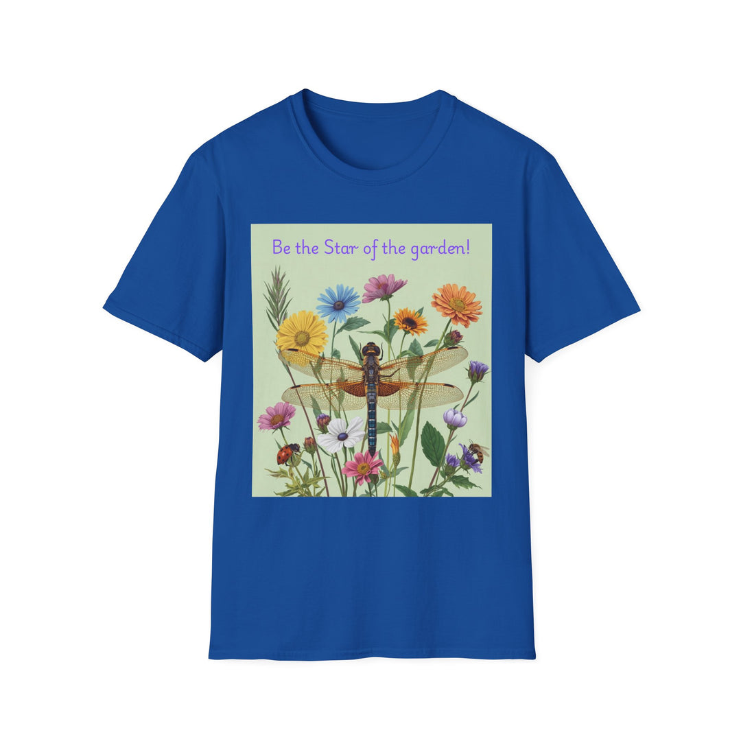 “Be the Star of the Garden!” Dragonfly & Wildflower Graphic Tee