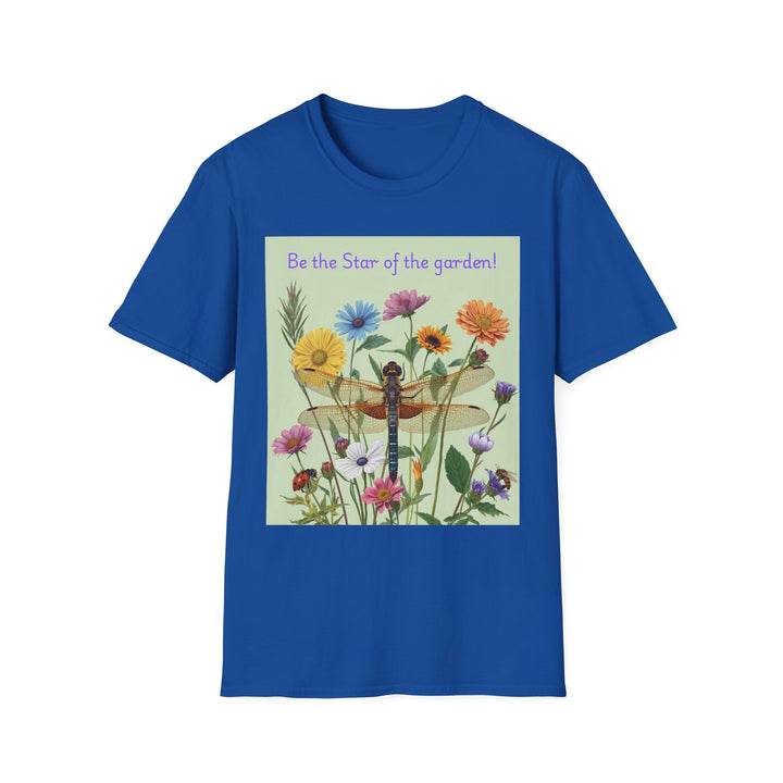 “Be the Star of the Garden!” Dragonfly & Wildflower Graphic Tee