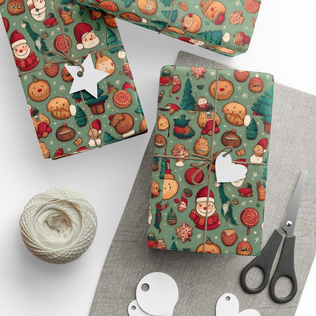 Christmas Santa Wrapping Paper, Mate or Glossy