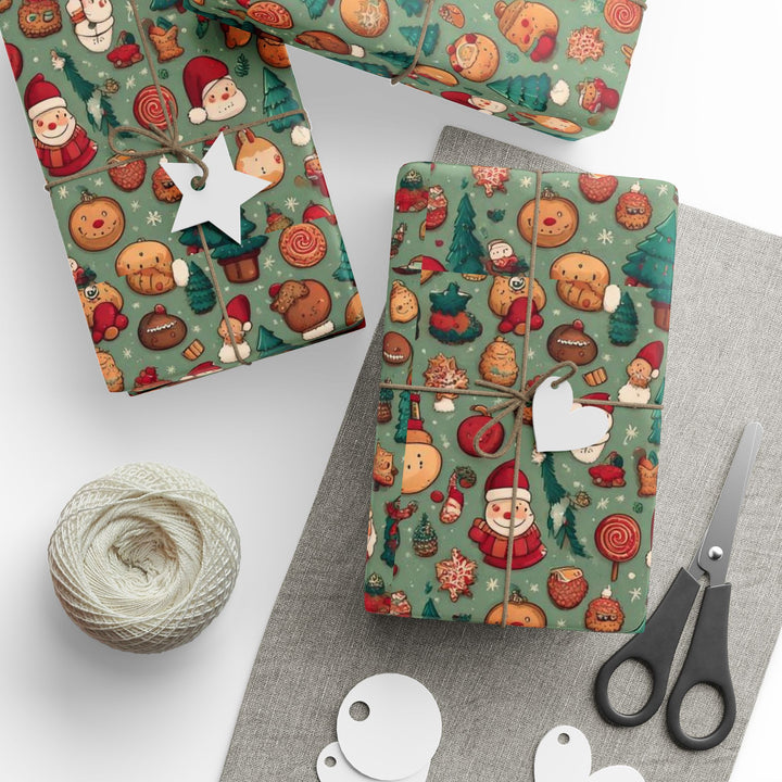 Christmas Santa Wrapping Paper, Mate or Glossy