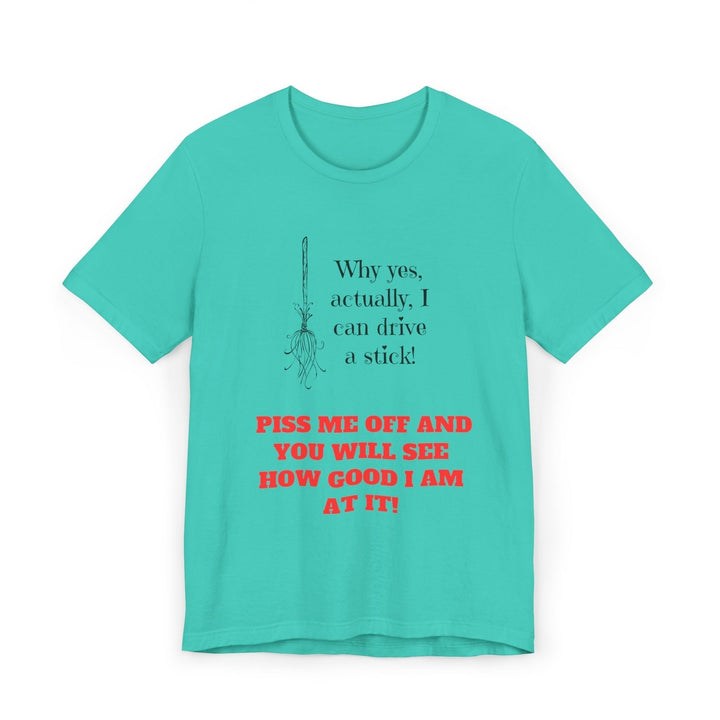 Witch's Stick-Shift T-shirt Stylish and Comfortable Unique Holiday Gift