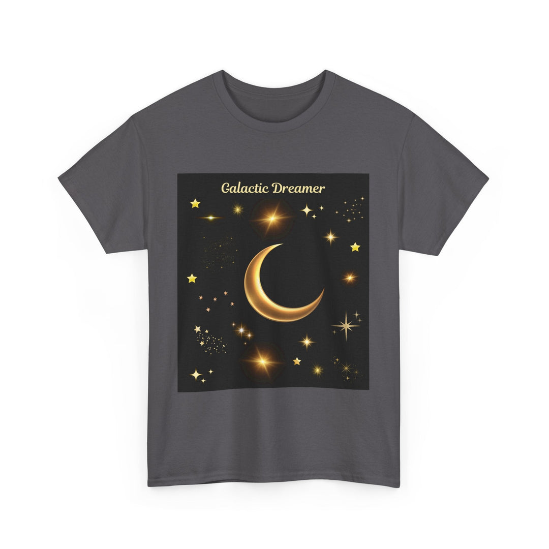 Galactic Dreamer Heavy T-shirt Stars - Moon Cheerful Dreamer unisex