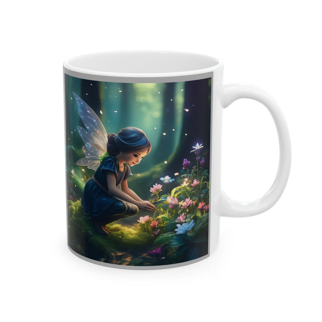 Fairy Gardener 11oz, 15oz Customized Ceramic Mug, Unique Design, great Gift Idea, create Home Brew Joy, Customized