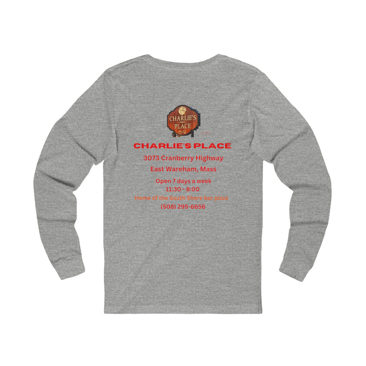 Charlie’s Place Long Sleeve Tee — Restaurant Logo & Address Back Print