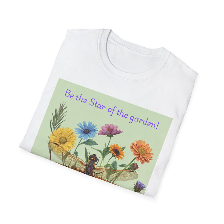 “Be the Star of the Garden!” Dragonfly & Wildflower Graphic Tee