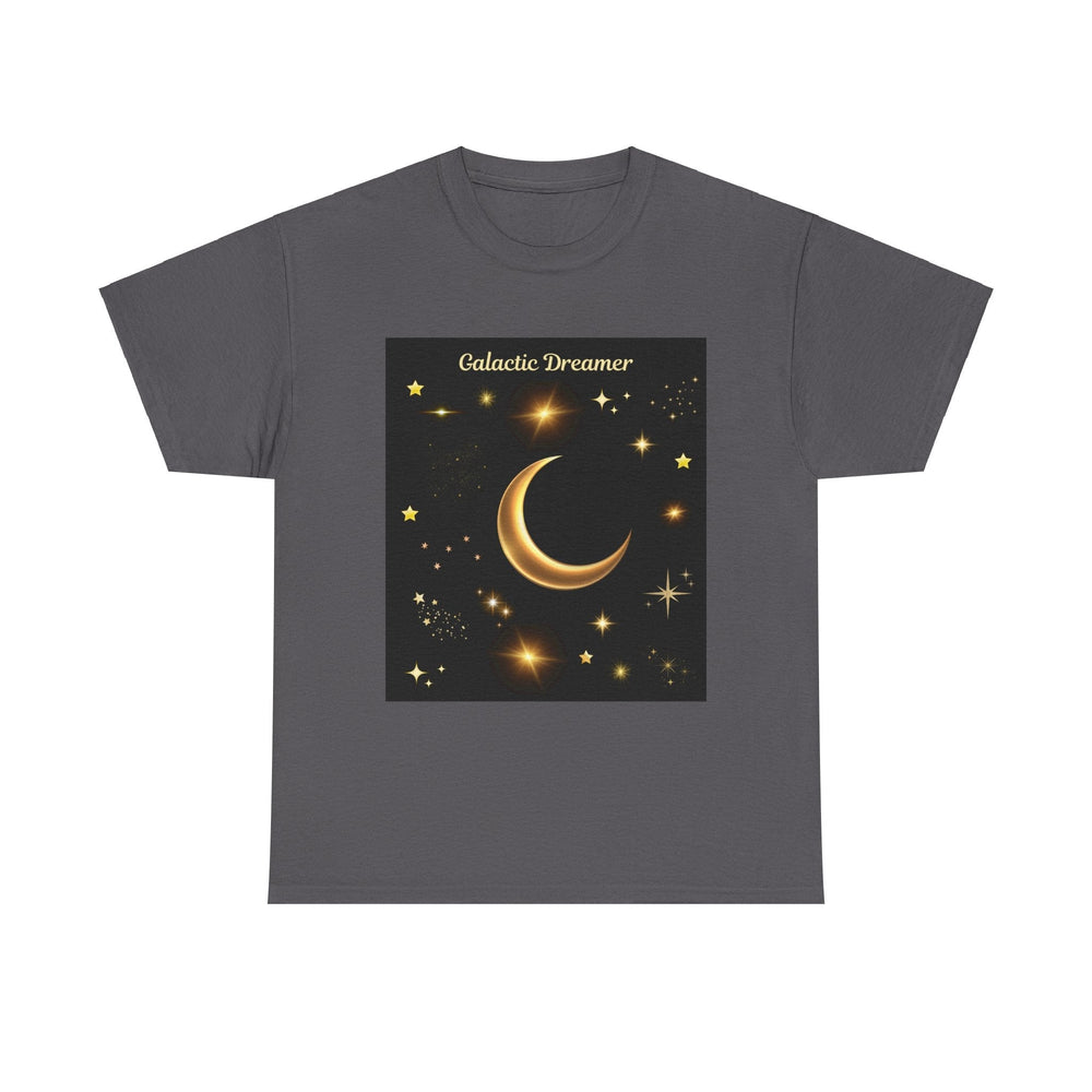 Galactic Dreamer Heavy T-shirt Stars - Moon Cheerful Dreamer unisex