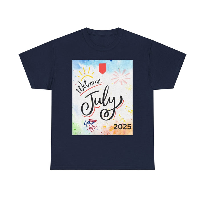 Hello Month of July 2025 T-shirt Spring Colorful