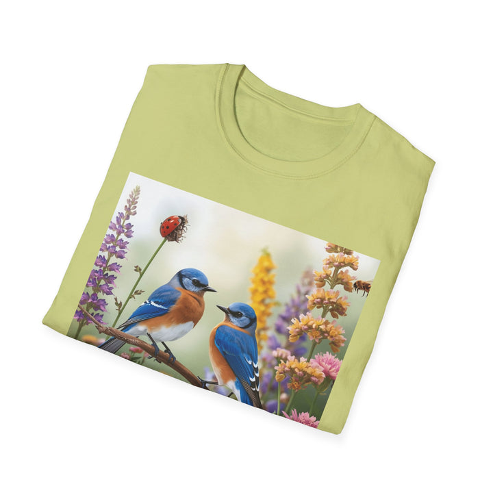Bluebird & Wildflower Tee, 6 colors, 5 sizes