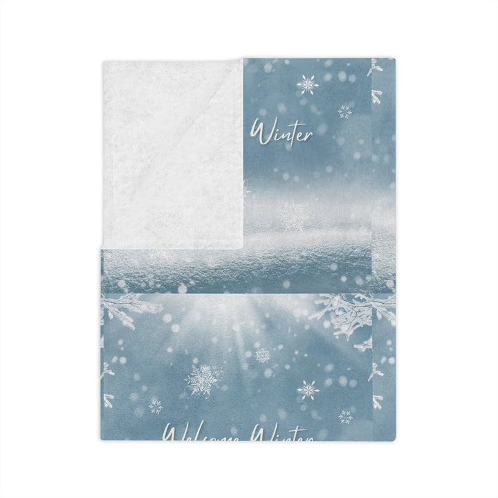 Snowy Winter  Velveteen Microfiber Blanket