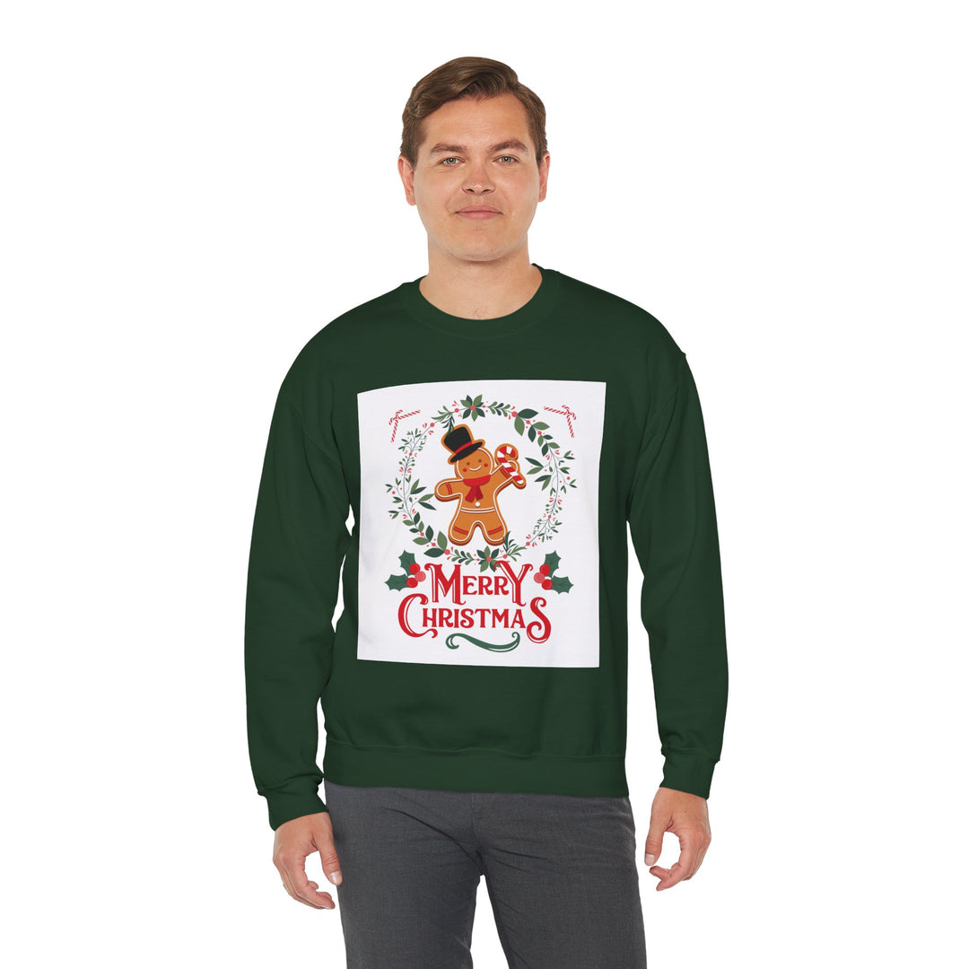 Gingerbread Man Sweatshirt, Crewneck, unique, heavy weight, available in 6 colors and 6 sizes