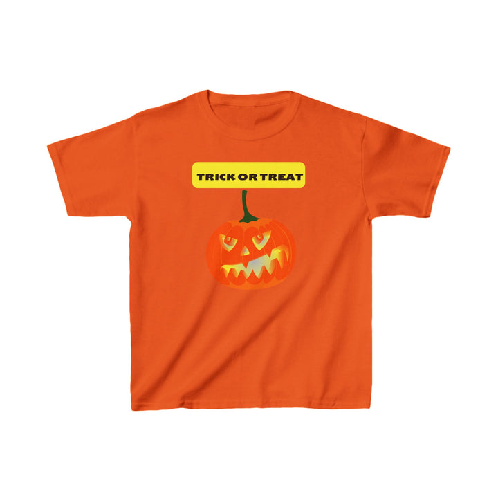 Halloween Angry Pumpkin Kids Heavy Cotton™ Tee, 5 colors, 5 sizes
