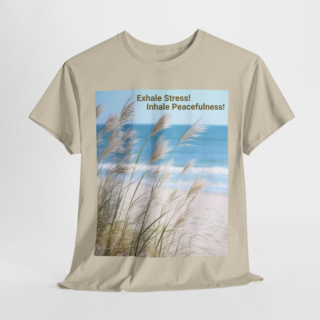 Exhale Stress - Inhale Peacefulness T-shirt, Unisex, Christmas, 10 colors, 8 sizes