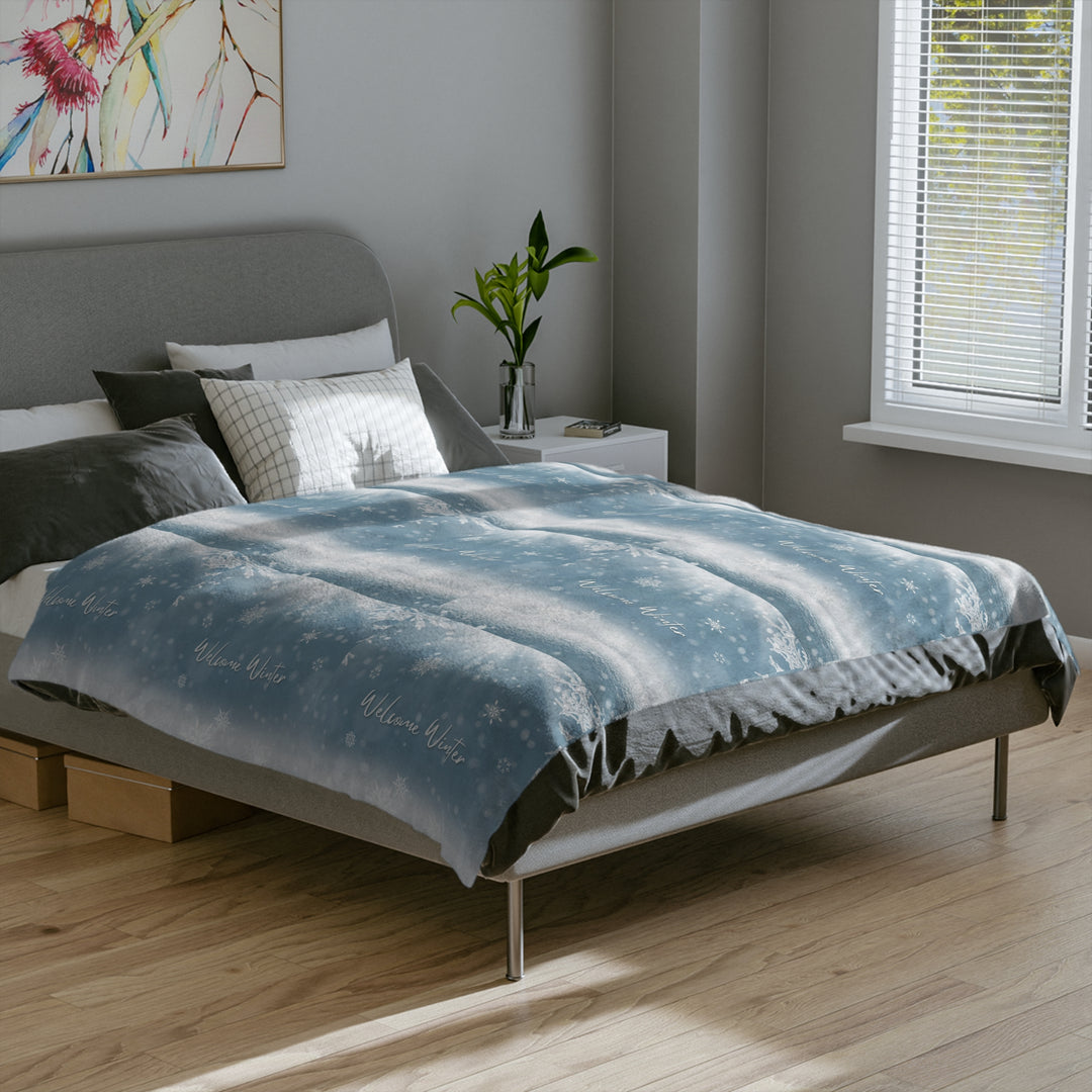 Snowy Winter  Velveteen Microfiber Blanket