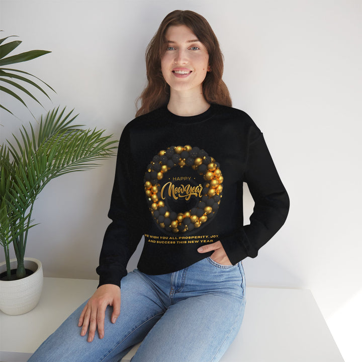 Black & Gold Wreath Sweatshirt, Crewneck, unique