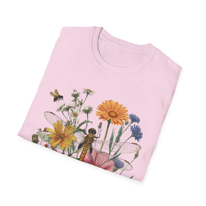 Dragonfly & Wildflower Tee, 6 colors, 5 sizes