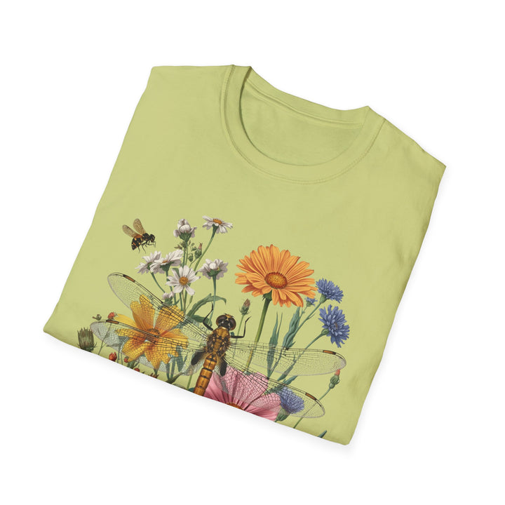 Dragonfly & Wildflower Tee, 6 colors, 5 sizes