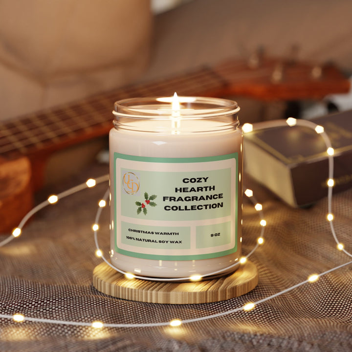 Cozy Hearth Fragrance Collection: Christmas Warmth Scented Soy Candle, 9oz