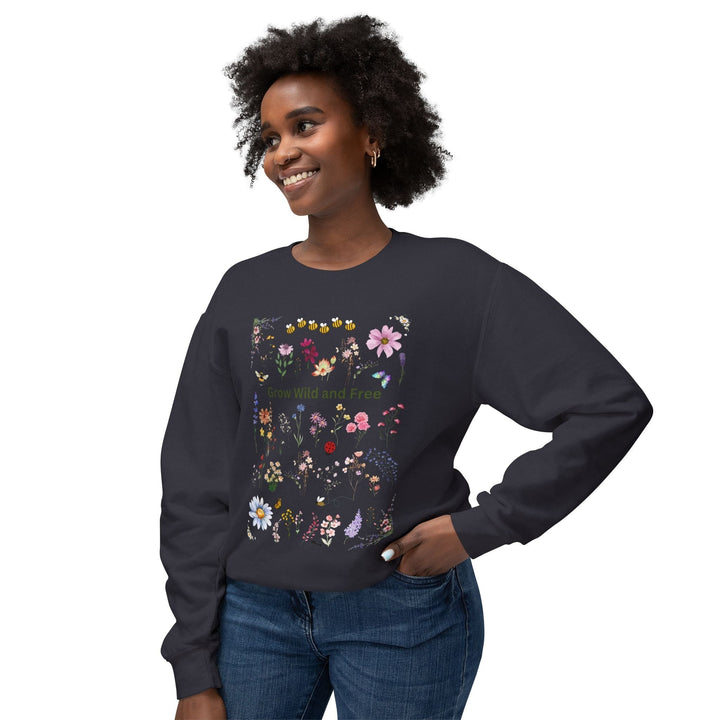 Garden Wild and Free Sweatshirt Wild Flowers unisex