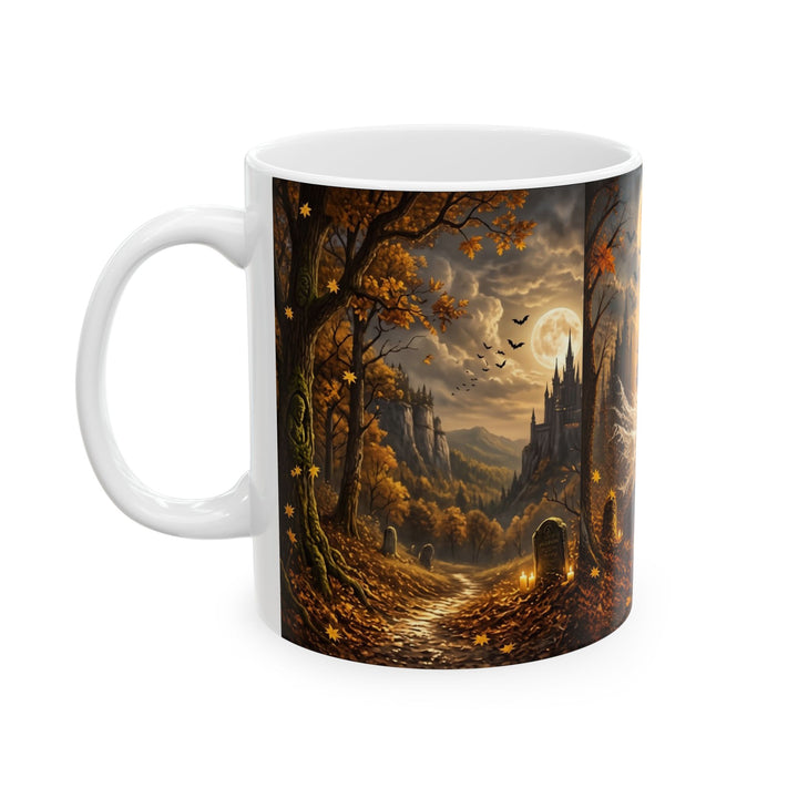 Halloween Ghost Witch Ceramic Mug – Cute Spooky 11oz Coffee Cup