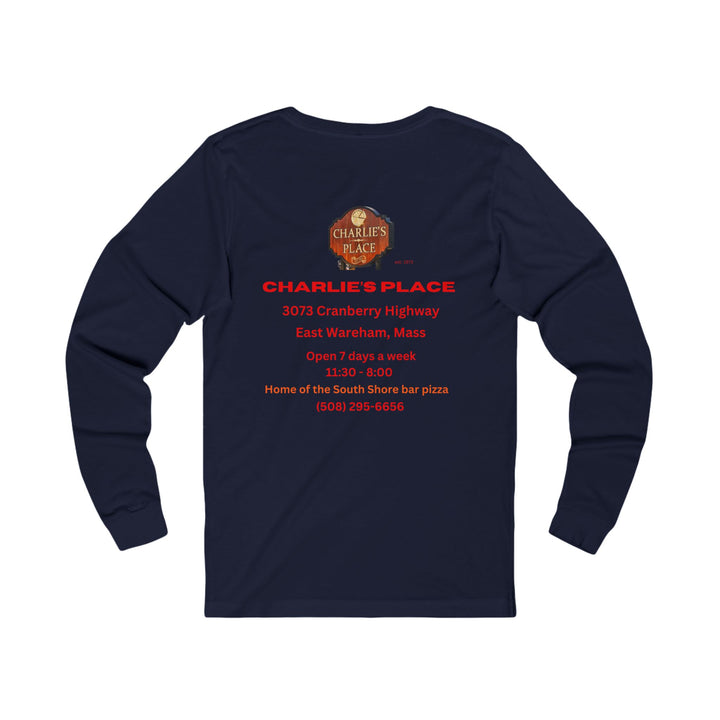 Charlie’s Place Long Sleeve Tee — Restaurant Logo & Address Back Print
