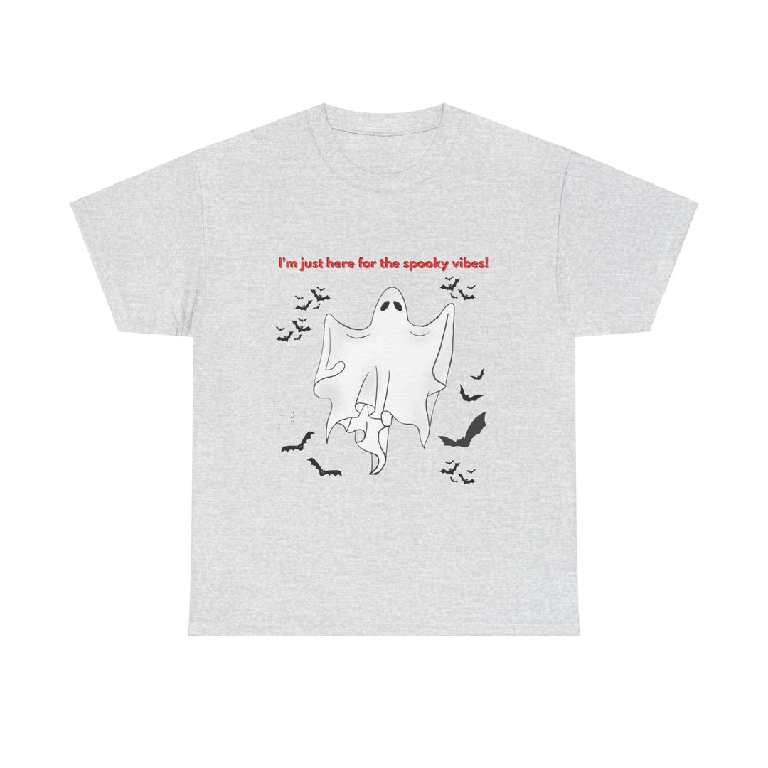 Just Here for the Spooky Vibes Heavy T-shirt Halloween ghost unisex