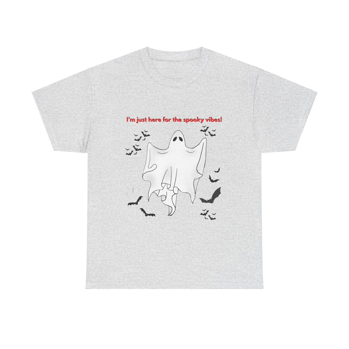 Just Here for the Spooky Vibes Heavy T-shirt Halloween ghost unisex