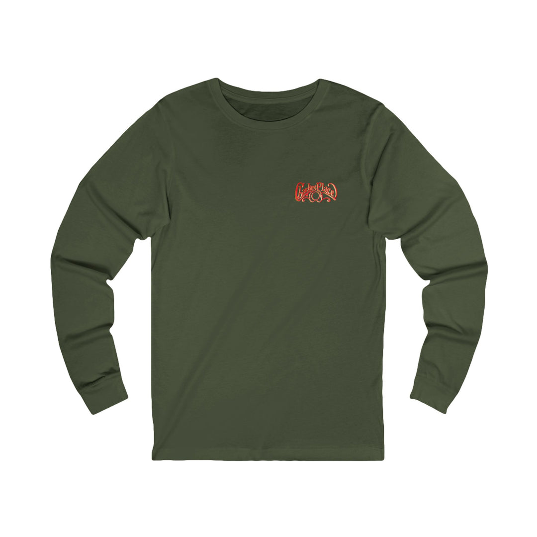 Charlie’s Place Long Sleeve Tee — Restaurant Logo & Address Back Print